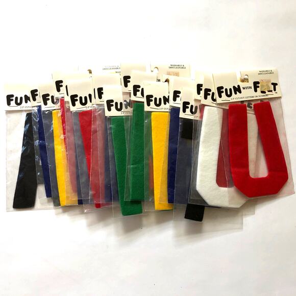 Felt Letters 19 2-packs 5 Inch Craft Sew On Patch Black Name Sports A D E H M T - Picture 9 of 10